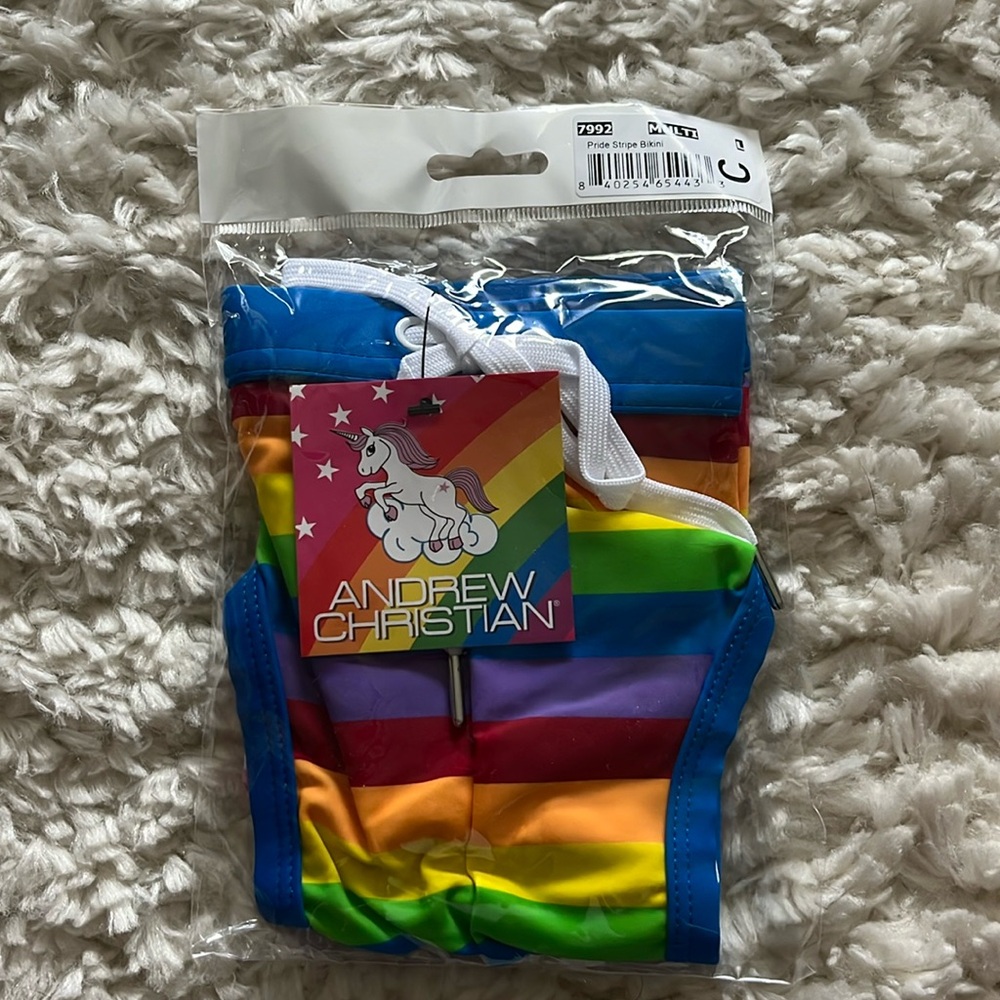 🌷 Andrew Christian Pride Stripe Bikini - Picture 3 of 5